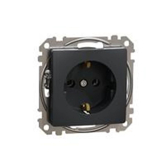 Új Sedna 2P+F csatlakozóaljzat, csavaros bekötés, 16A, antracit SDD114025 Schneider
