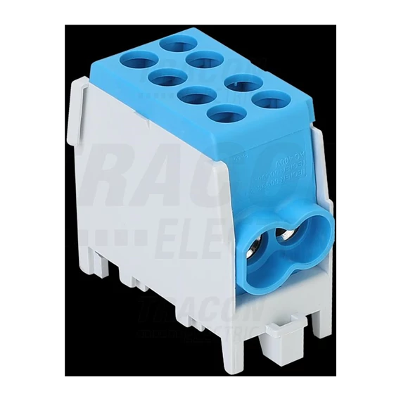 Főáramköri leágazó kapocs, sínre szerelhető, kék 2.5-25mm2, max. 1000VAC, max.101A