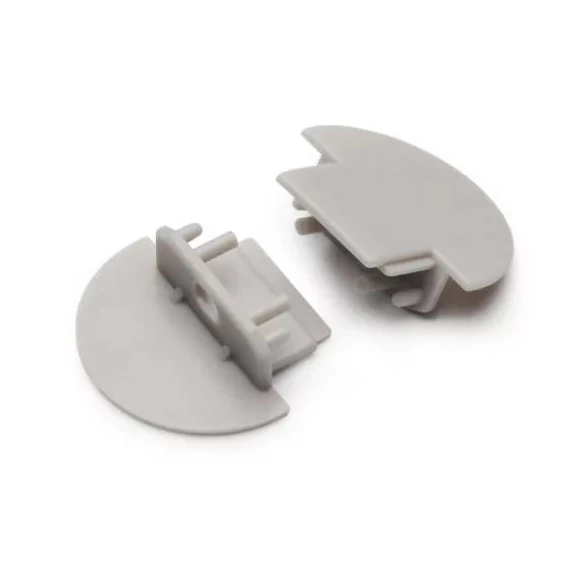 Led szalaghoz alu profil Groove10 végzáró fúrt (íves) szürke GEN2 (76980022)