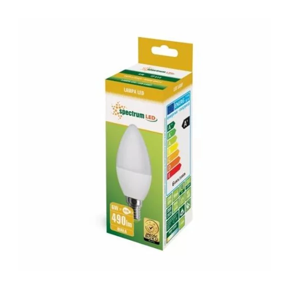 Led gyertya E14 230V 6W NW  