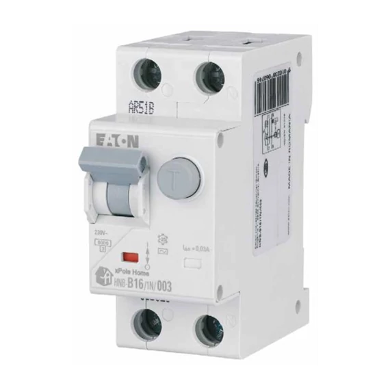 EATON Áramvédő(FI)-kismegszakító 1P+N 13A C-jelleg 0.03A AC-típus HNB-C13/1N/003 195126