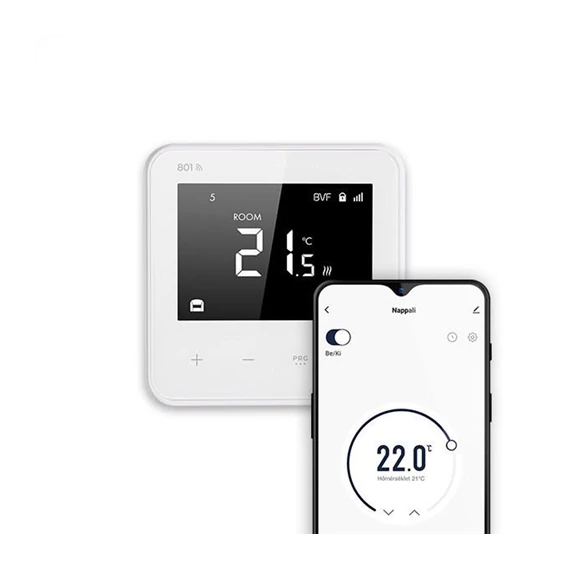 BVF 801 Wifi szobatermosztát+ padlószenzor 3m fehér (RTA801WH)