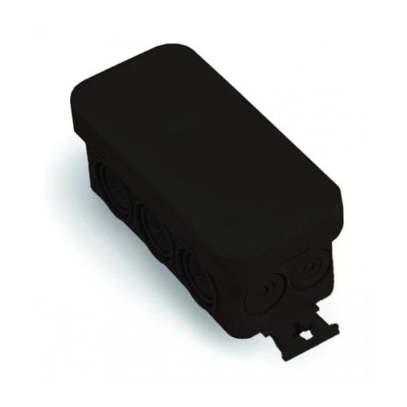 Kötődoboz 90x43x36mm IP55 könnyített oldal fekete Famatel (3050-N)