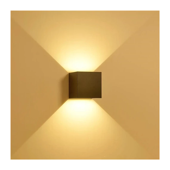 Kültéri LED fali fekete 12W 3000K IP65 1003-2-BLACK-3000K)
