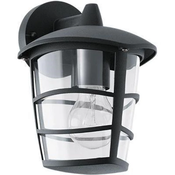 Falikar kültéri  fel E27 60W fekete IP44 Aloria (93097)