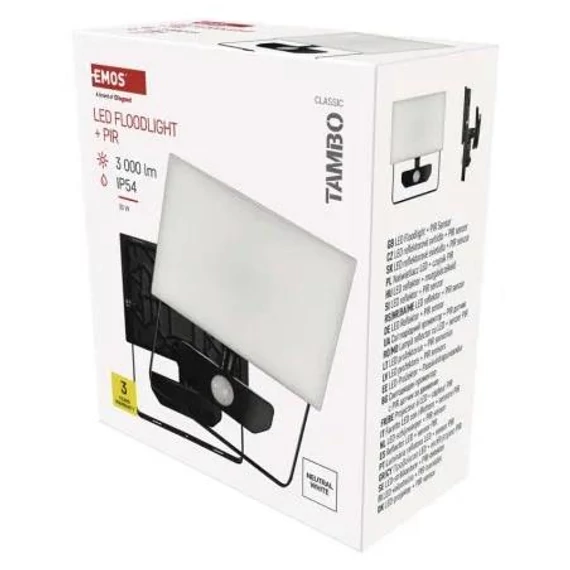 Led reflektor 30W NW 3000lm mozgásérz. Tambo (ZS2932)