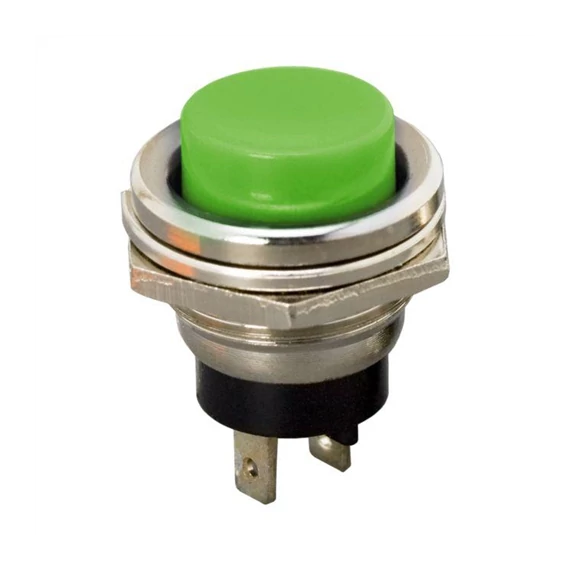Nyomógomb zöld-piros off-on 2A 250V (09065-6)