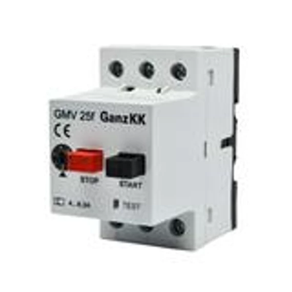 Motorvédő kapcs. 3P 6,3-10A 4kA csavaros GANZ GMV25F (400-2000-010)