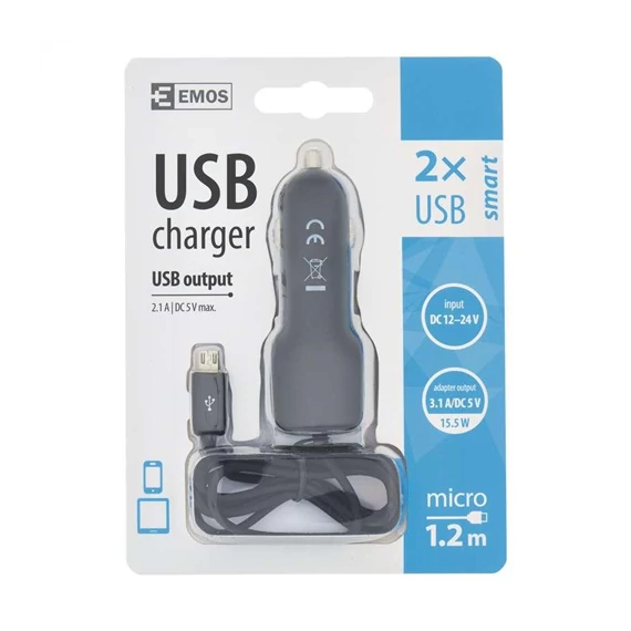 Usb töltő autóba UNI Smart 3,1A
