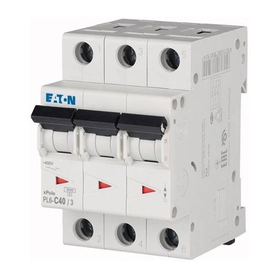 EATON kismegszak. 3P 40A C 6kA PL6-C40/3 (286605)