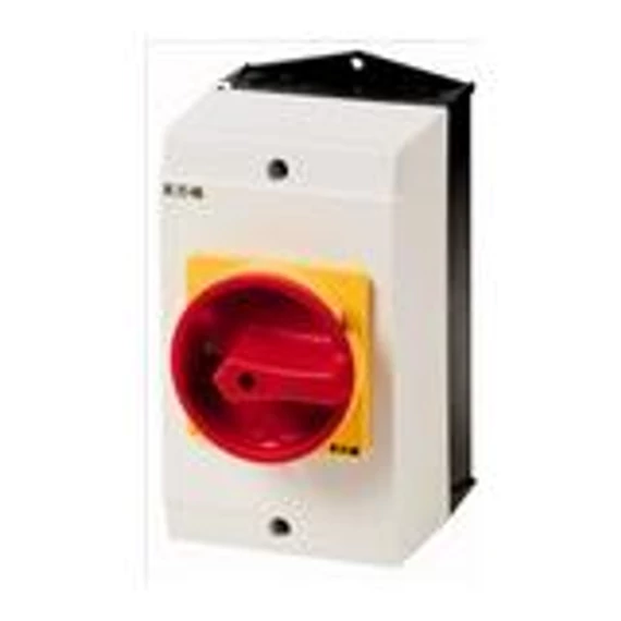 EATON kézikapcsoló fő- és vészk. 63A 3P 30kW/400VAC-3 ráépíthető tokozott piros P3-63/I3/SVB EATON (207335)