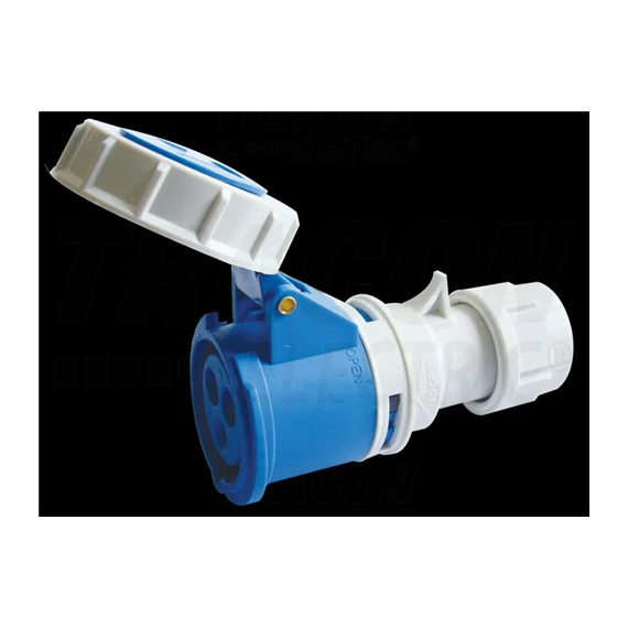Ipari csatl. 16A, 230V, 2P+E, 6h, IP67 (TICS-2132H