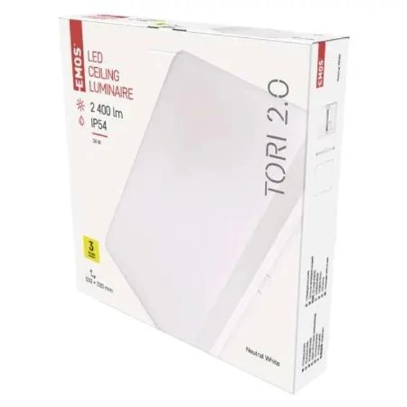 LED mennyezeti lámpa 24W, 2400lm, NW, IP54 (ZM4324)