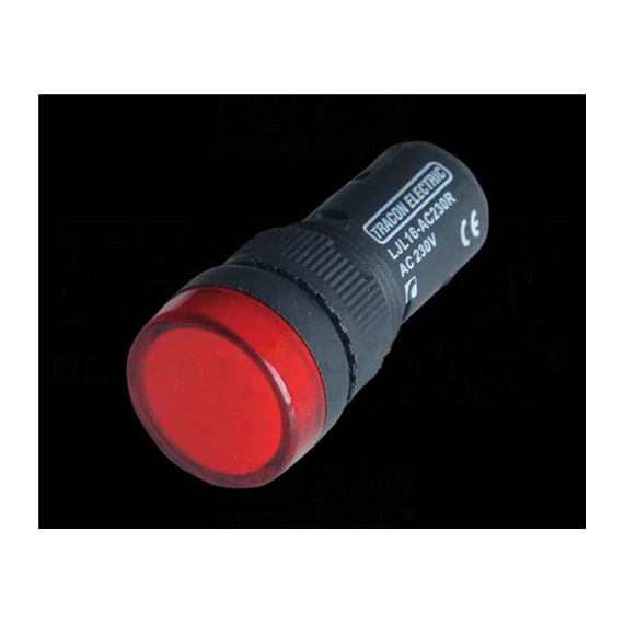 Ledes jelzőlámpa 16mm 24V piros (LJL16-RC)