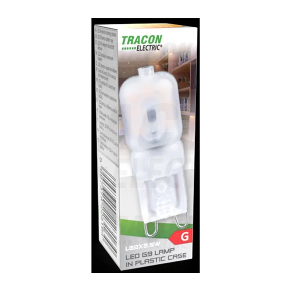 LED 230VAC, 2,5W, 4000K, G9, 180lm, 270° (LG9X2,5NW)