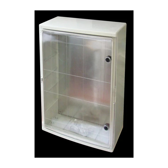 Műanyag elosztószekrény 800x600x260mm, IP65 átlátszó ajtóval (TME806026T)