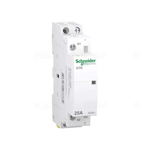 Mágneskapcsoló  25A, 1NO, 250VAC ACTI9 iCTK kontaktor Schneider (A9C40125)