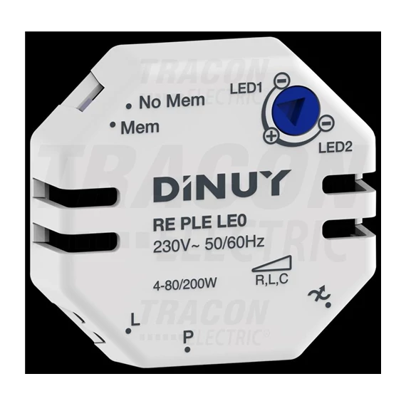 Fényerő szabályzó modul szerelvénydobozba 2 vezetékes 230 VAC, 50 Hz, 40/80/200 W (REPLELE0)