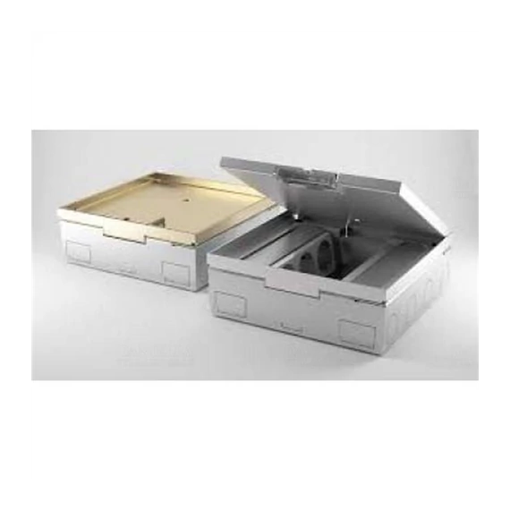 Kazettás doboz V125 Slim E2 LE/E3 125x125mm-es, acél 2 férőhelyes Electraplan (ELEV125E2LEE3)