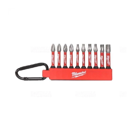 Milwaukee Shockwave IMPACT DUTY bithegy készlet 10db-os, karabineres (4932480941)