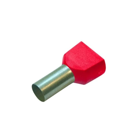 Haupa szig.érvéghüvely iker 2x10mm2 14mm piros (270798)