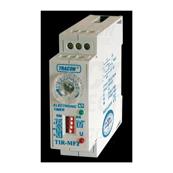 Időrelé kétfunkciós 230V AC/24V AC/DC, 0s-60h 5A/250V AC