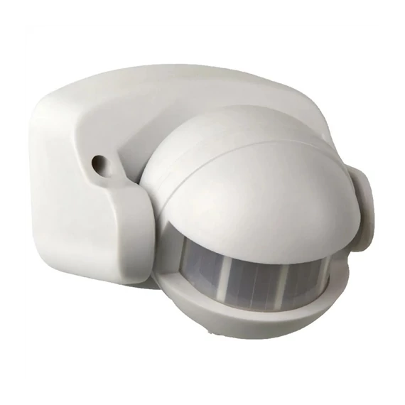Mozgásérzékelő, max 1200W, IP44, látószög 180°, hatótáv 10 m, 230V/AC, fehér  (GTV-CR-CR1000-00)