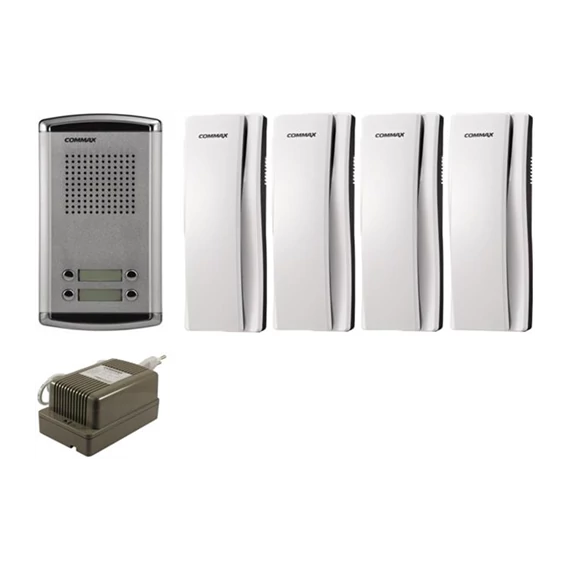 Kaputel.szett. 4-lak.fk. DR-4AM+ 4db DP-SS+ RF-1A Commax 