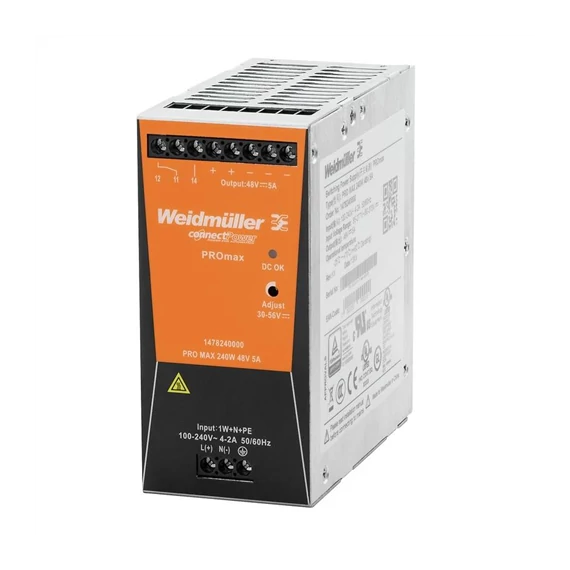 Tápegység DC kapcsolóüzemű 240W 24V 10A PRO MAX Weidmüller