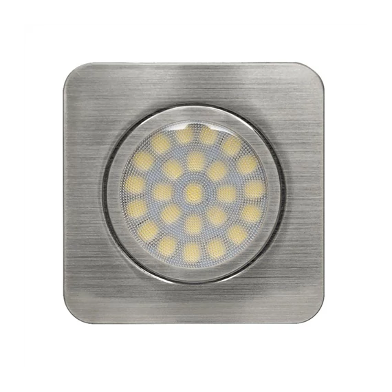 Ultralux  led spot 230V szatén nikkel/ fehér 3W 4200K IP44 (LMLS12342SN/W)