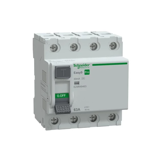 EASY9 PRO Áram-védőkapcsoló (Fi-relé) 4P 63A 30mA A-típus Schneider (EZ9R49463)