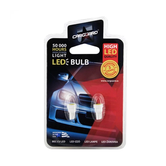 Autós led izzó CLD026-T10-1W-90l-18 Chip COB (50882)