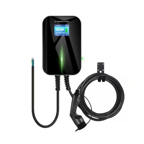 Elektromos autó töltő LCD WiFi Bluetooth APP 6m-kábel 3-fázis 1x 11kW fali 1xT2 IP66 Wallbox Smart ( BESEBS20-BC-11kWAPPT2)