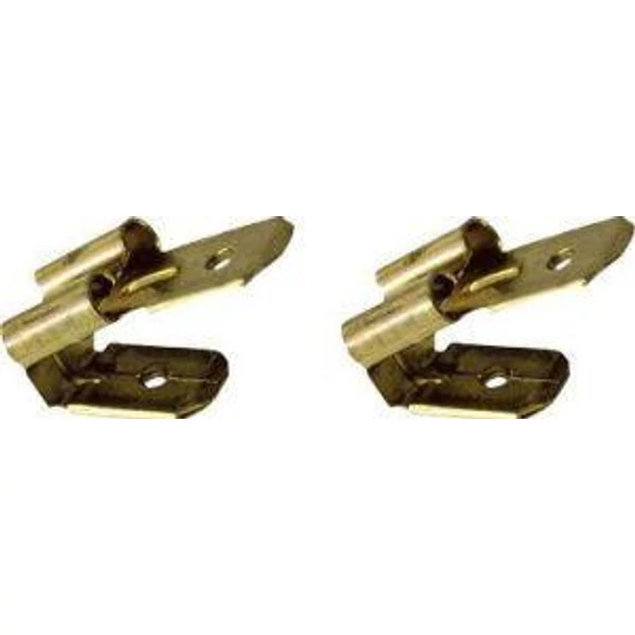 Szigeteletlen rátolható csatlakozó csap+hüvely, sárgaréz, 6,3x0,8mm, 1-2,5mm2 (CSEL)