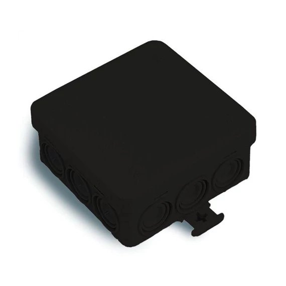 Kötődoboz 85x85x36mm IP55 könnyített oldal fekete Famatel (3052-N) 