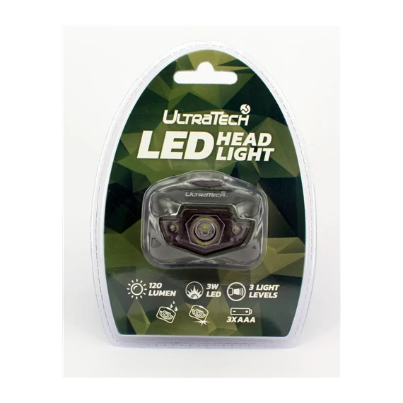 Fejlámpa 3W 120lm UltraTech Head Light 