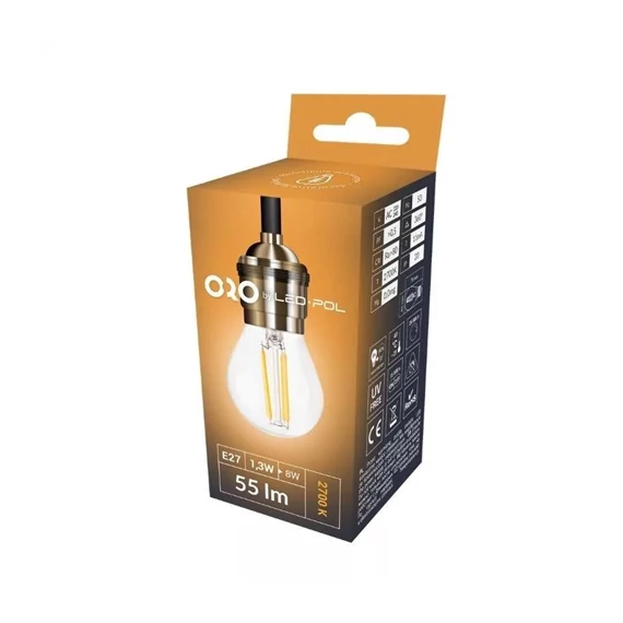 LED izzó ORO-E27-G45-FL-CLARO-1,3W-WW 2700K (ORO04149)