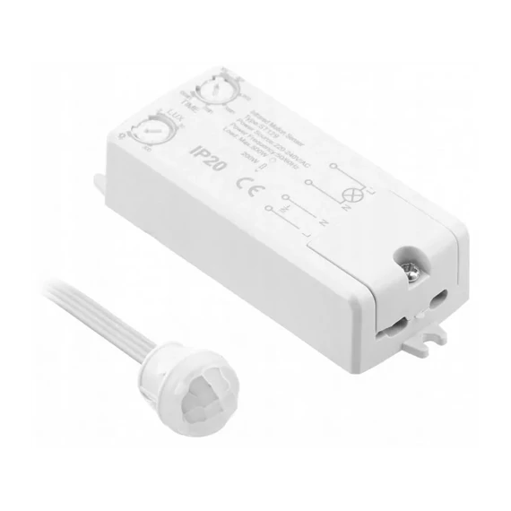 Mozgásérzékelő, max 800W, IP20, látószög 360°, hatótáv 8m, 230V/AC, fehér, sülly (GTV-CR-CR18000-00)