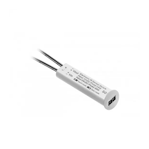 Univerzális infra kapcsoló, fehér, érintős és ajtó nyitás kapcsoló 12V/24VDC  (GTV-AE-WBBUNI-10DIM)