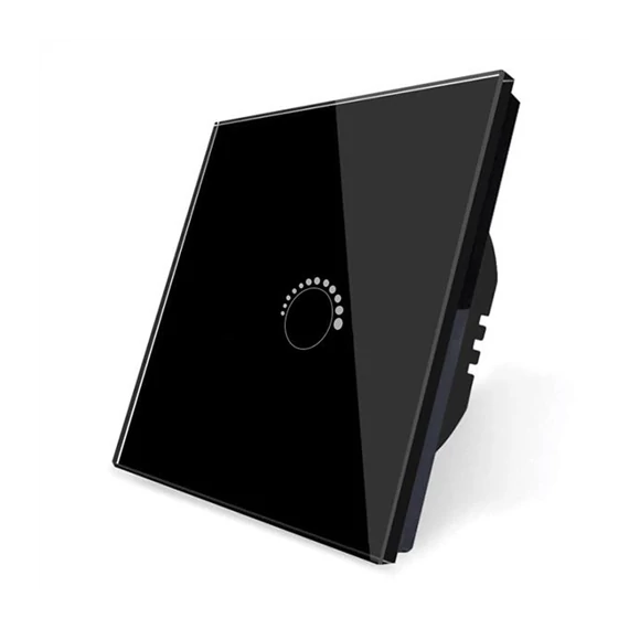 Üveg kapcsoló fekete dimmer WI-FI Smart érintős (195014/BL)