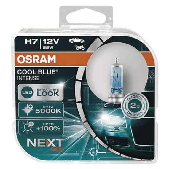 Autó izzó 12V H7 55W/60W Osram COOL Blue 2x (C2608.4)
