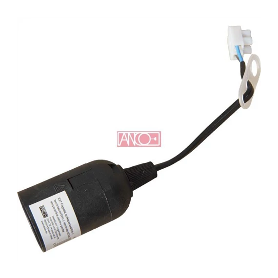 Foglalat sorkapoccsal E27 15cm H03VVH2 2x075mm (321397)