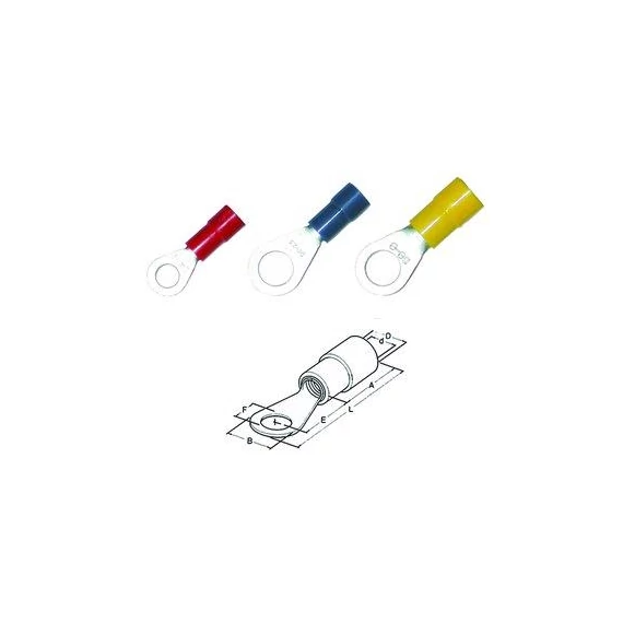 Haupa szigetelt szemes saru 4-6mm2 M8 (260290)