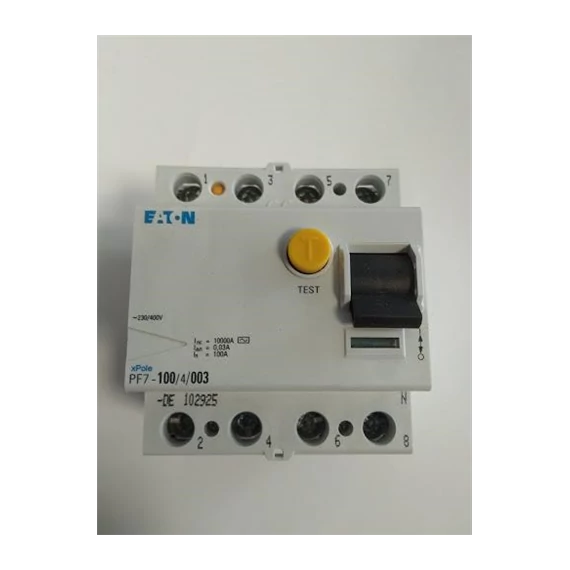 EATON Fi-relé 4P 100A 30mA AC-típus 10kA (102925)