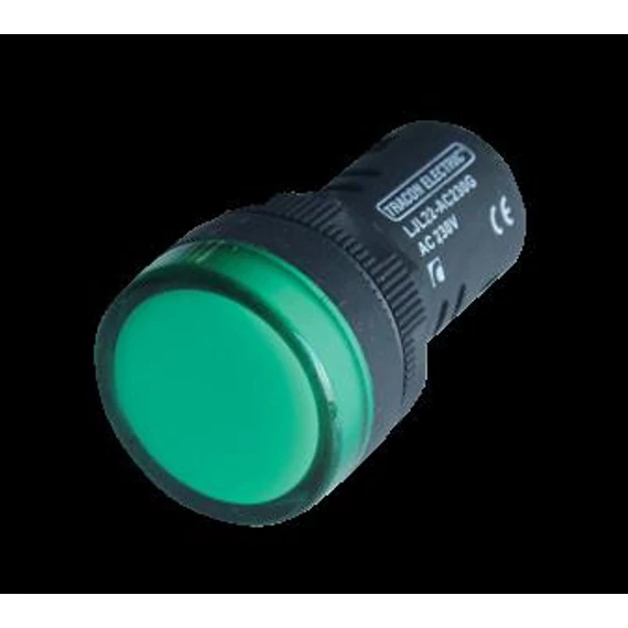Ledes jelzőlámpa 22mm-es zöld (LJL22-GE-WE)