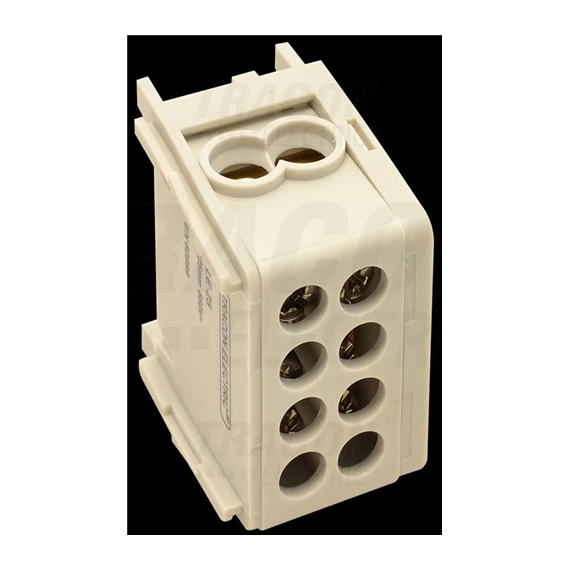 Fővezetéki leágazó sorkapocs 2×25mm2 / 2×25mm2, 400VAC, 101A szürke (FLE-25)