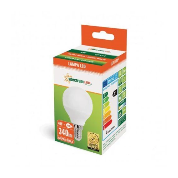 LED kisgömb  E14 230V 4W WW (WOJ13030)