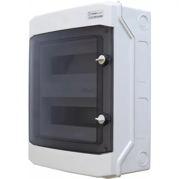 Kiselosztó falon kívüli D sorozat, 24 modul, átlátszó ajtó, IP65 319x383x142mm (THP-N24D) 