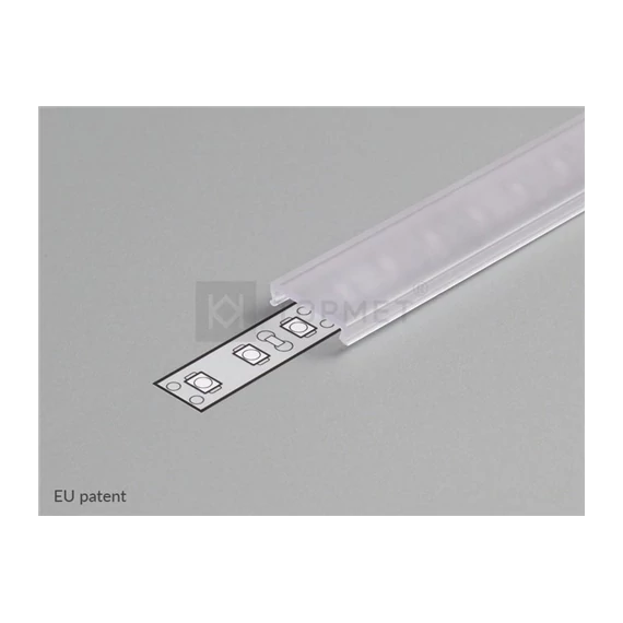 Led szalaghoz alu profil fedél 10mm átlátszó 