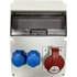 Ipari kombi 2x230V+1x5p32A+ablak (11mod.) (EG4-11Ü)
